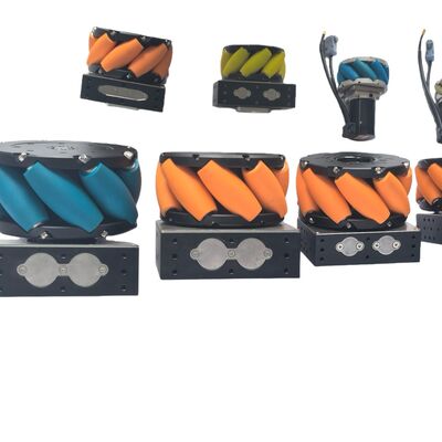 kaufen 4 Zoll - 22 Zoll Industrielle Mecanum-Räder, kundenspezifische omnidirektionale Räder für AGV-Anwendungen online manufacture