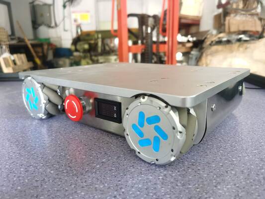 ซื้อ 4 นิ้ว Wired Controller อุตสาหกรรม โทรยนต์หุ่นยนต์รถ Chassis สําหรับห้องปฏิบัติการ online manufacture